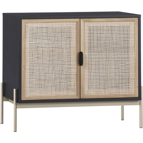 Avida 37.5 X 18.75 inch Gold / Black/Natural Sideboard, Small